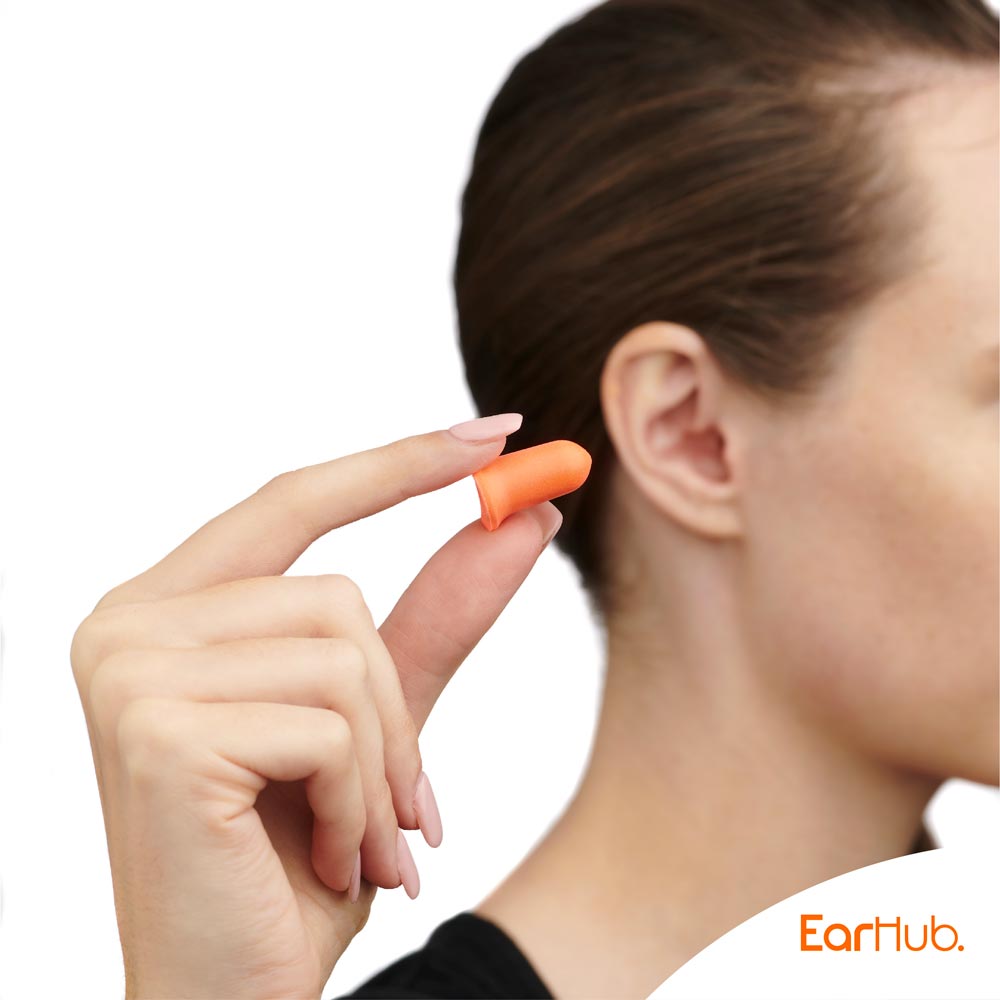 EarHub Premium Orange soft foam earplugs